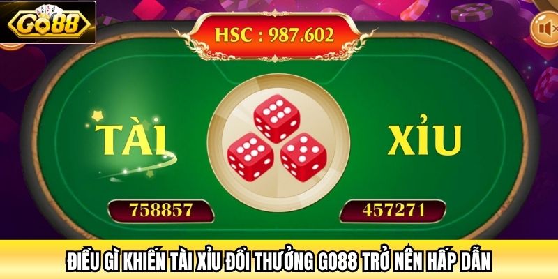 Điều gì khiến Tài Xỉu đổi thưởng Go88 trở nên hấp dẫn